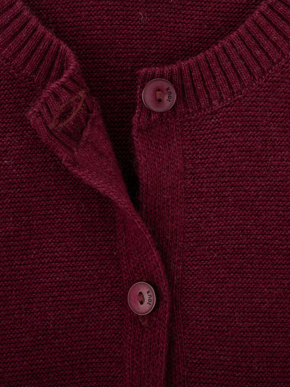 Knot Valentina Button-front Cardigan In Burgundy