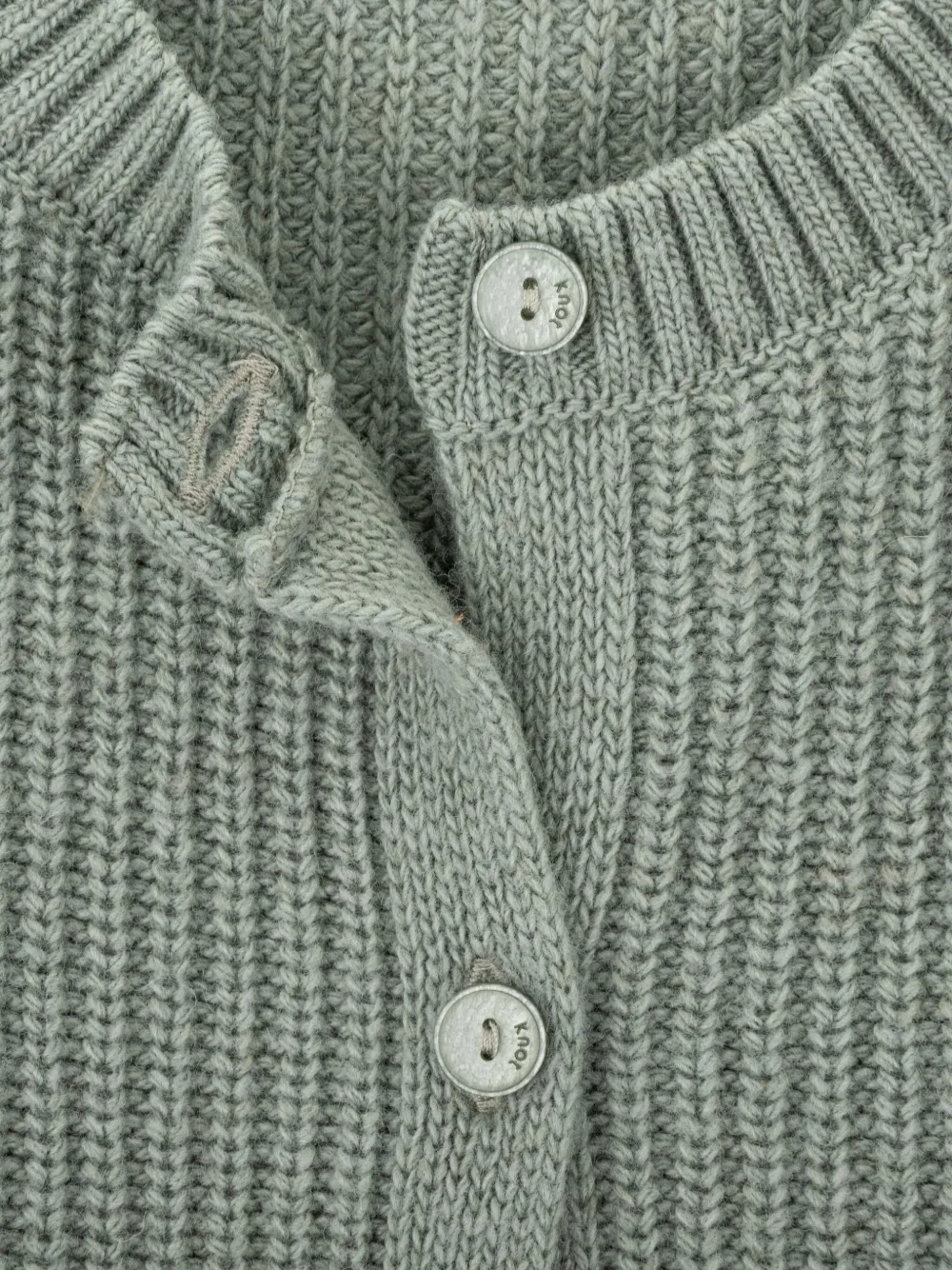 Knot Peggy geribbeld vest met knopen Groen