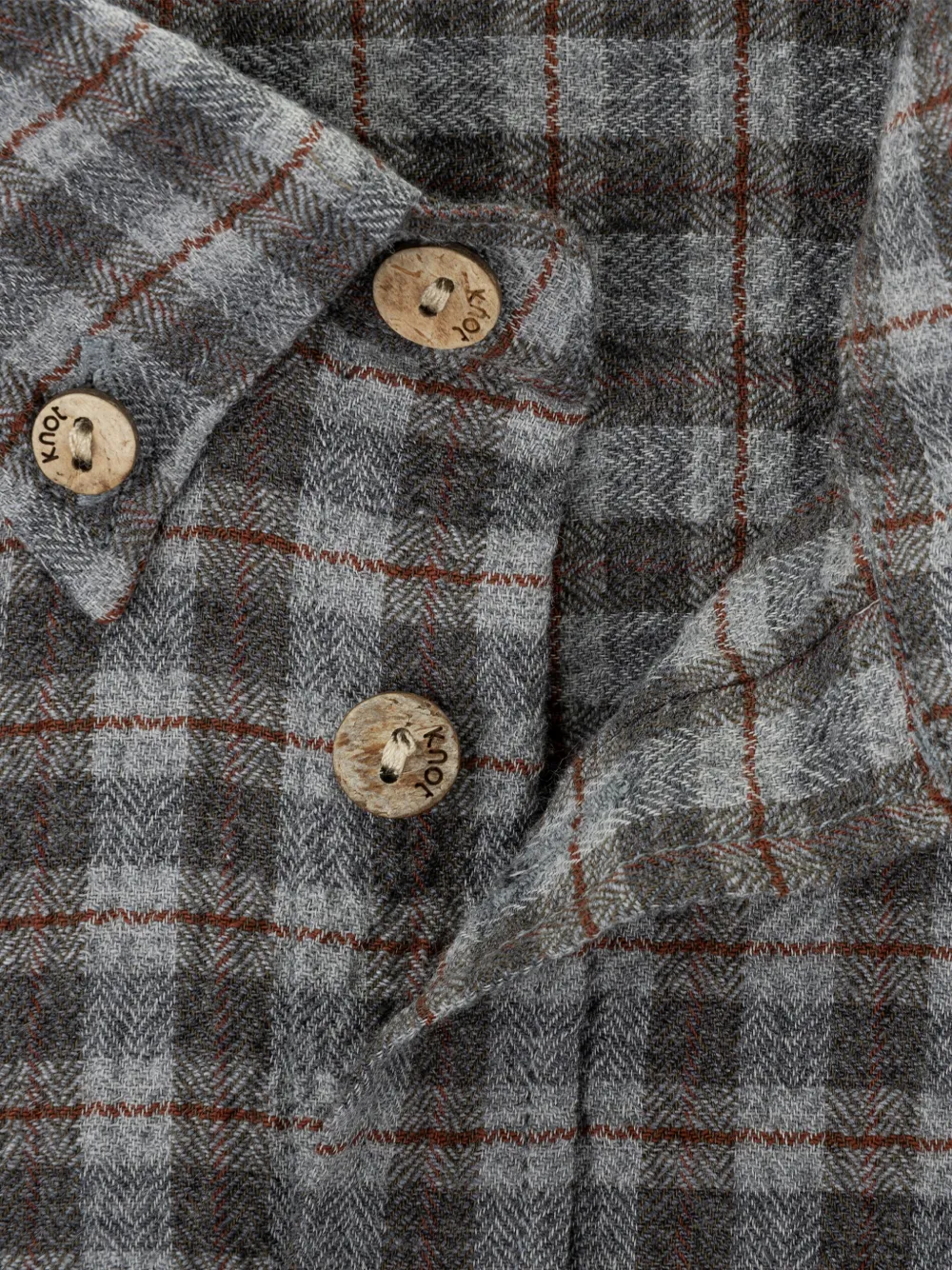 Knot Alan Checked Shirt In Gray