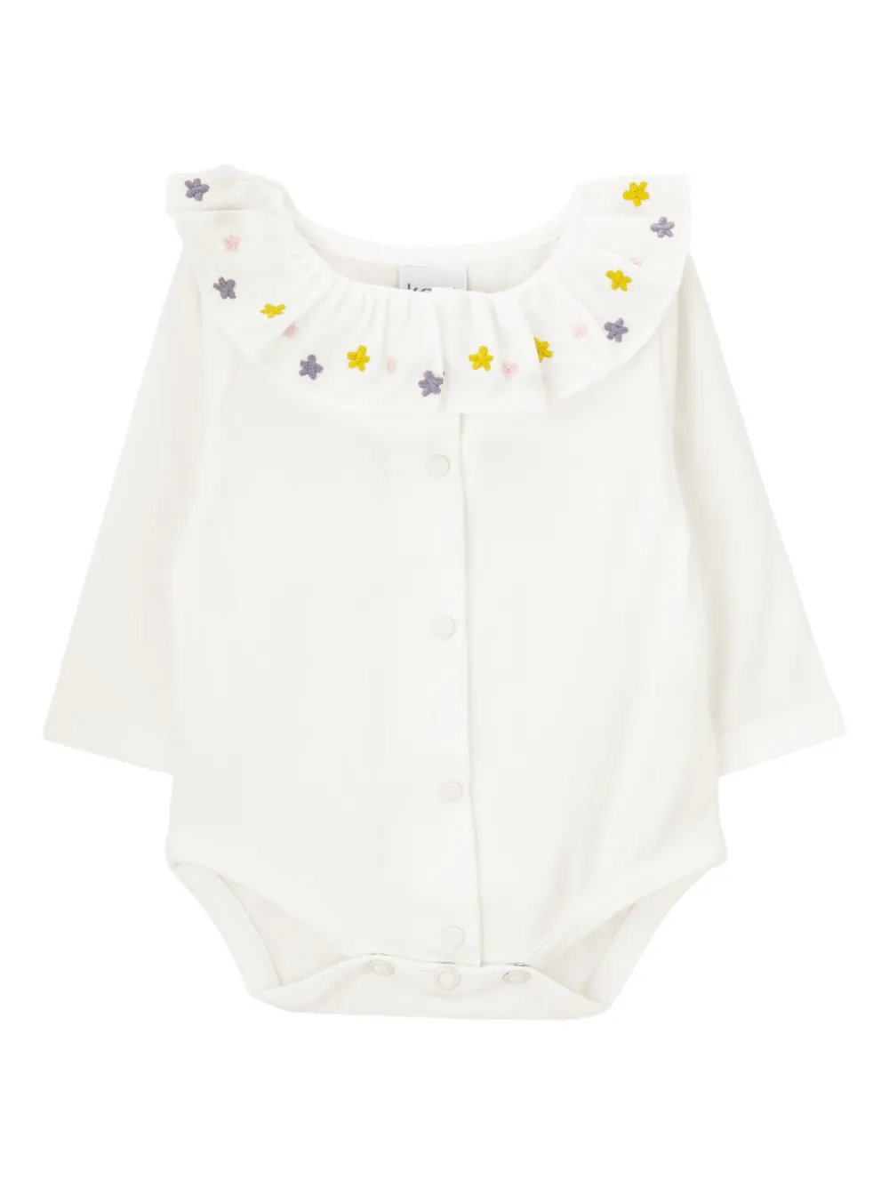 Knot Ivy Pink romper met borduurwerk - Wit