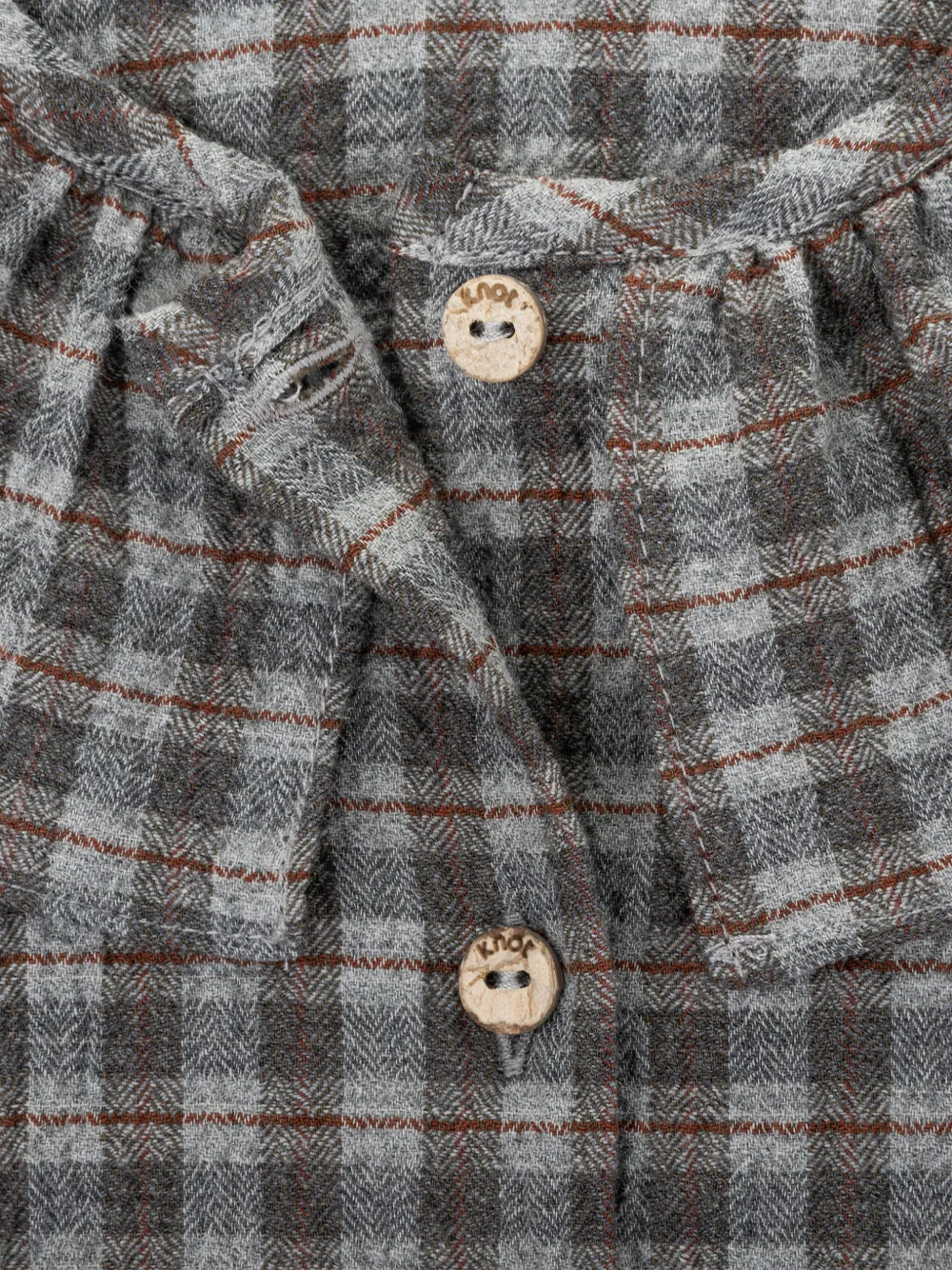 Knot Lucia Checked Ruffled Blouse In Multi