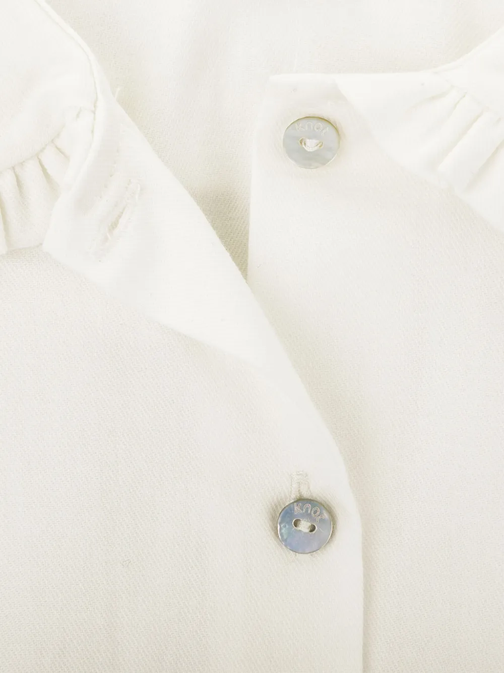 Knot Rhea shirt met ruches Wit