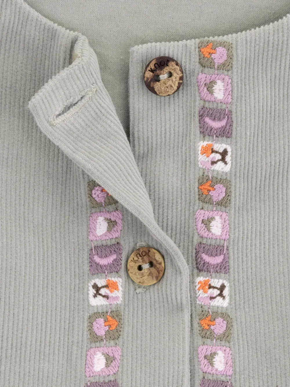 Knot Maisie jurk met borduurwerk Groen