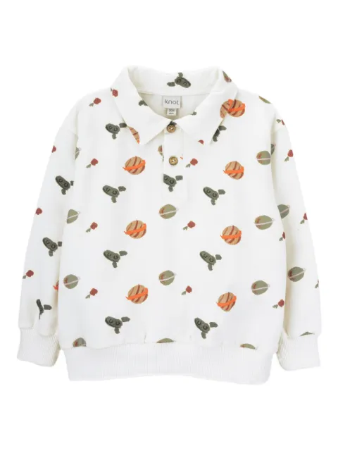 Knot Moon Journey long-sleeve polo shirt