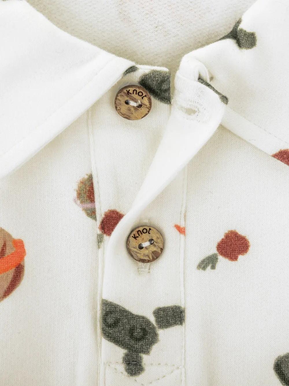 Knot Moon Journey poloshirt met lange mouwen Wit