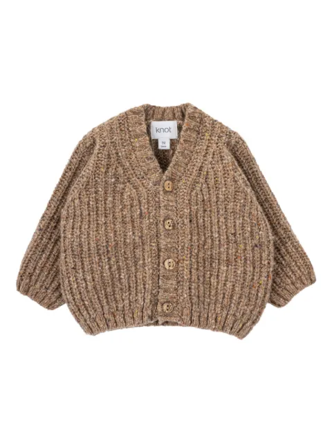 Knot Melierter Cardigan