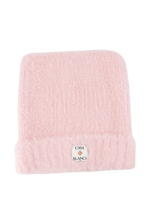 Casablanca logo-patch beanie