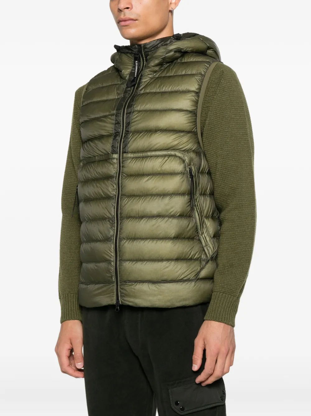 C.P. Company Bodywarmer met capuchon Groen