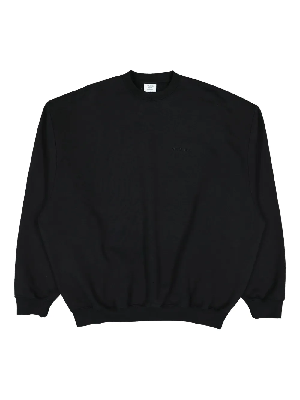 VETEMENTS logo-embroidered sweatshirt Zwart