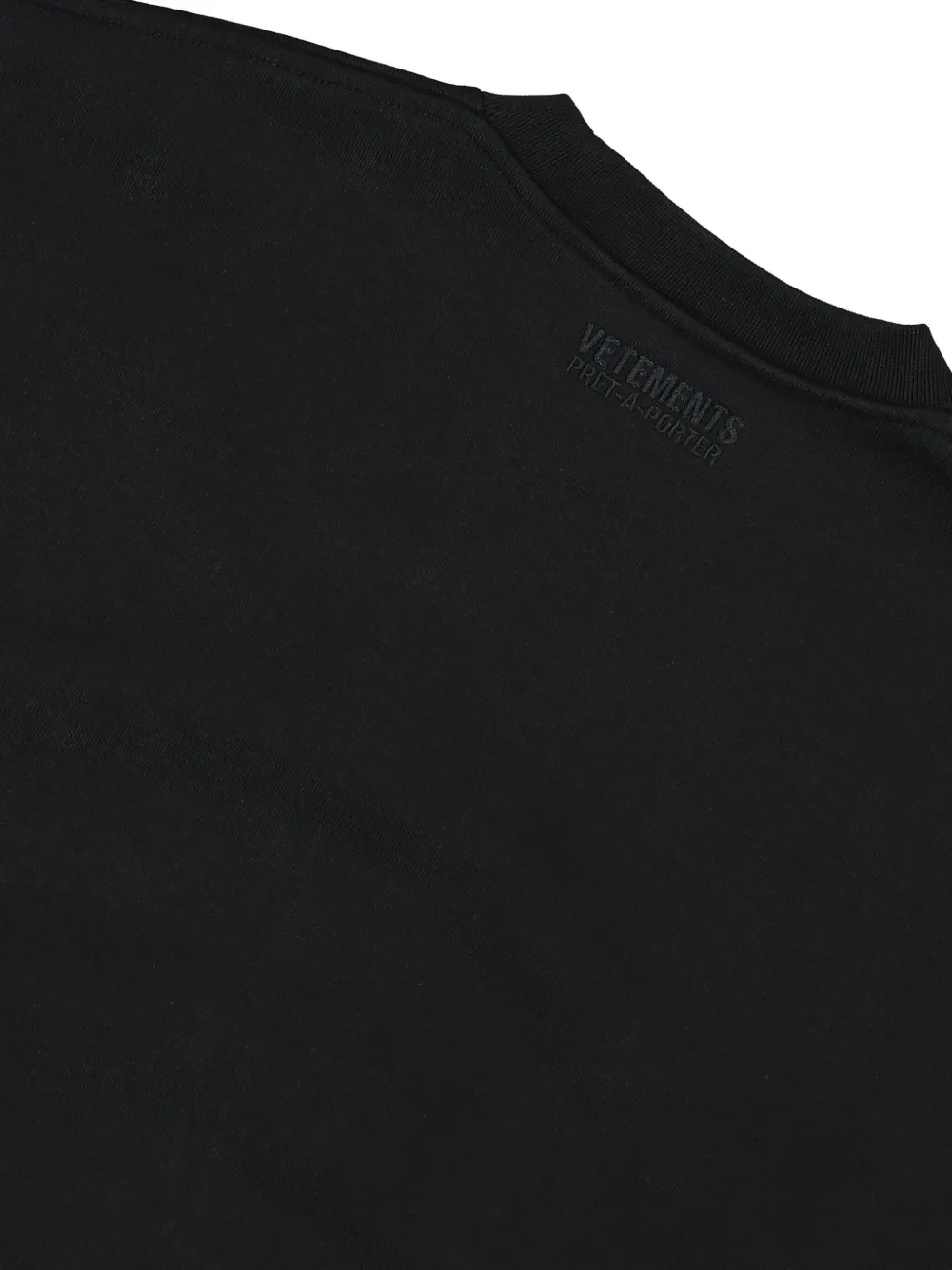 VETEMENTS logo-embroidered sweatshirt Zwart