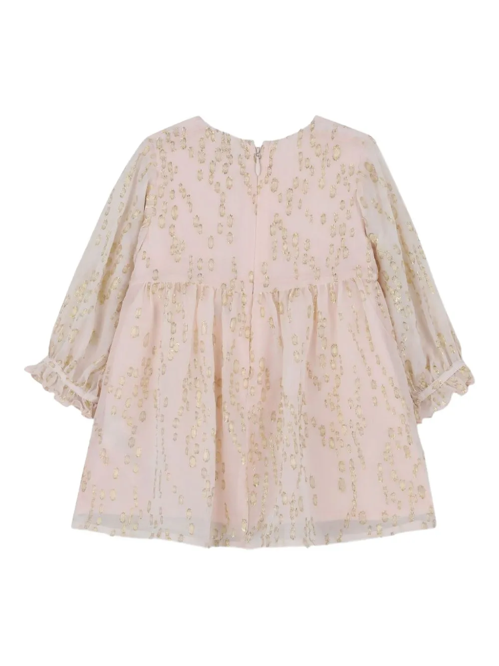 Chloé Kids Jurk met stippen en ruches Roze