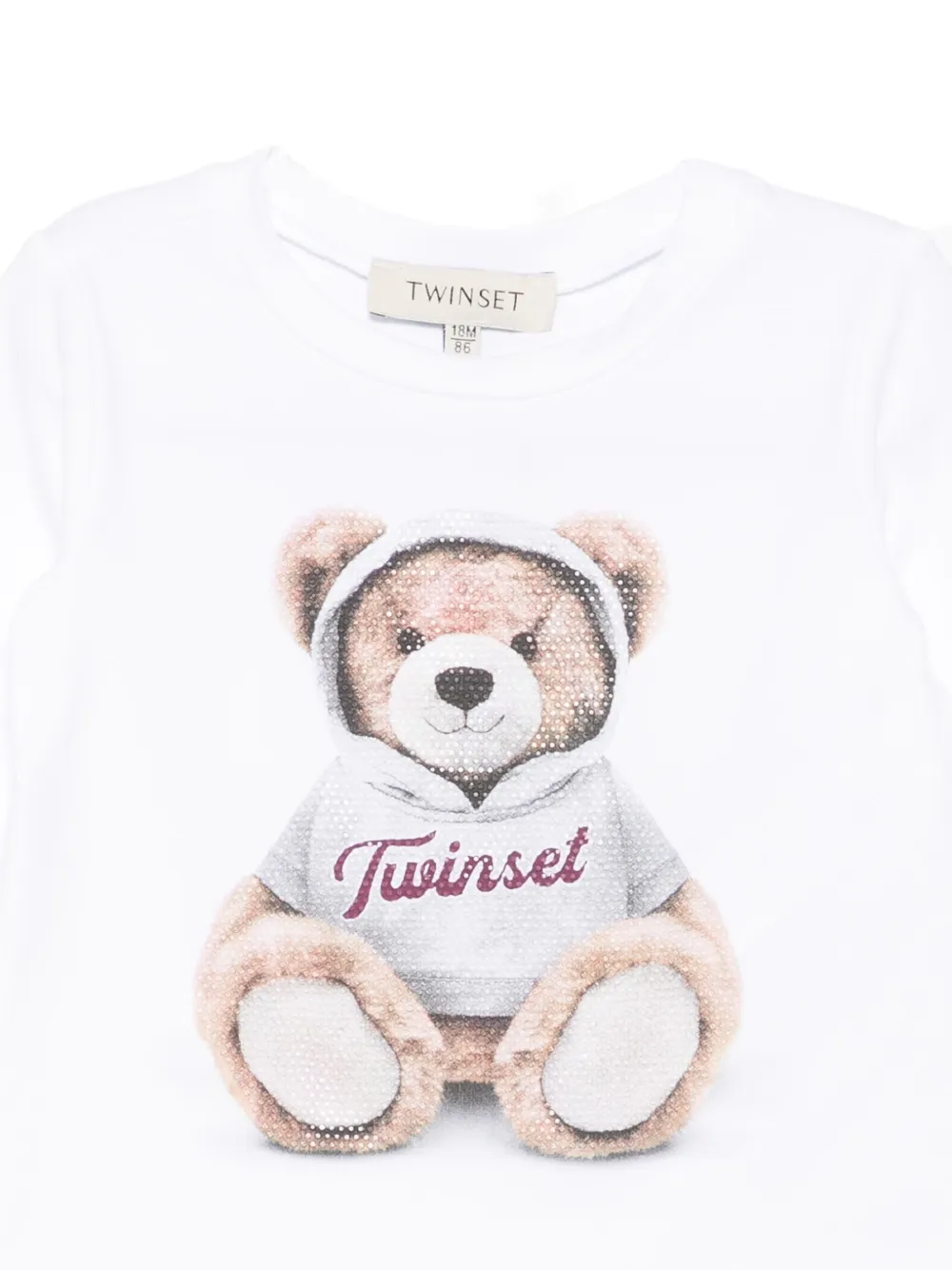 TWINSET Kids T-shirt met teddybeerprint Wit