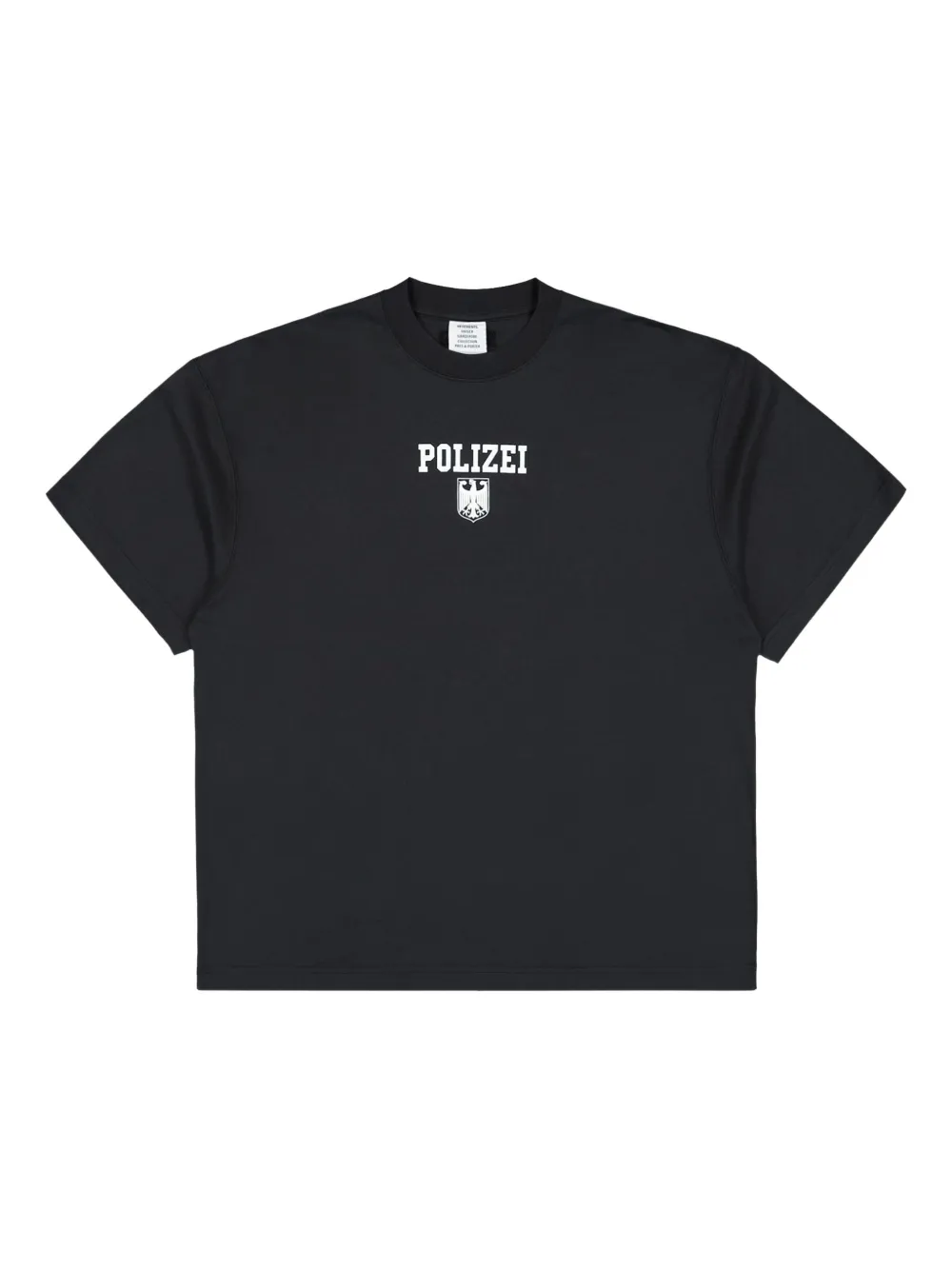 VETEMENTS Polizei Eagle-emblem T-shirt - ブラック VETEMENTS Polizei Eagle-emblem T-shirt - ブラック