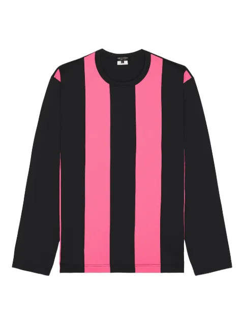 Comme des Garçons Homme playera manga larga con rayas estampadas