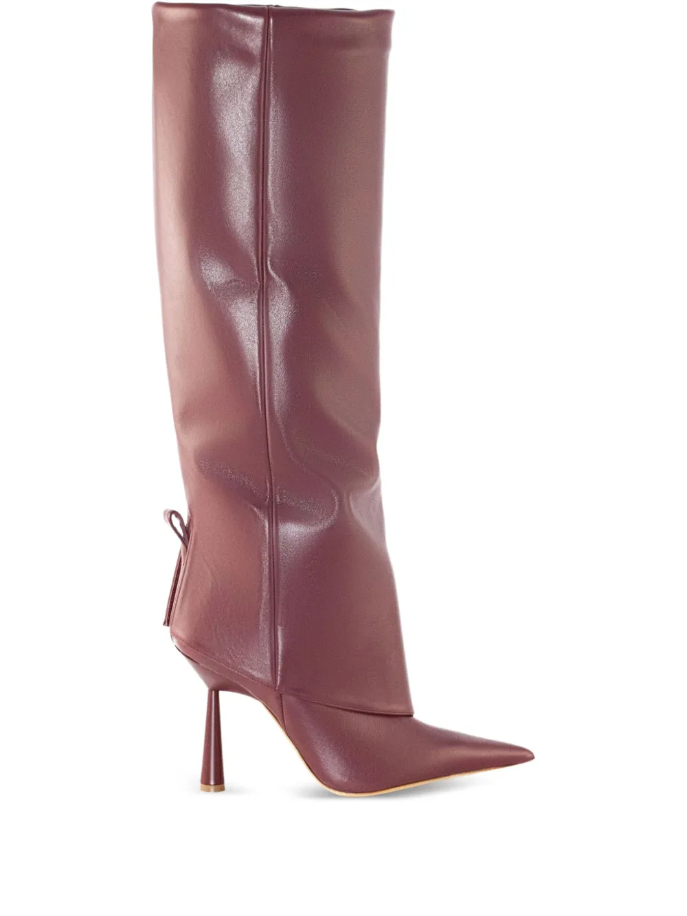 GIABORGHINI 110mm Ros31 leather knee-high boots Red