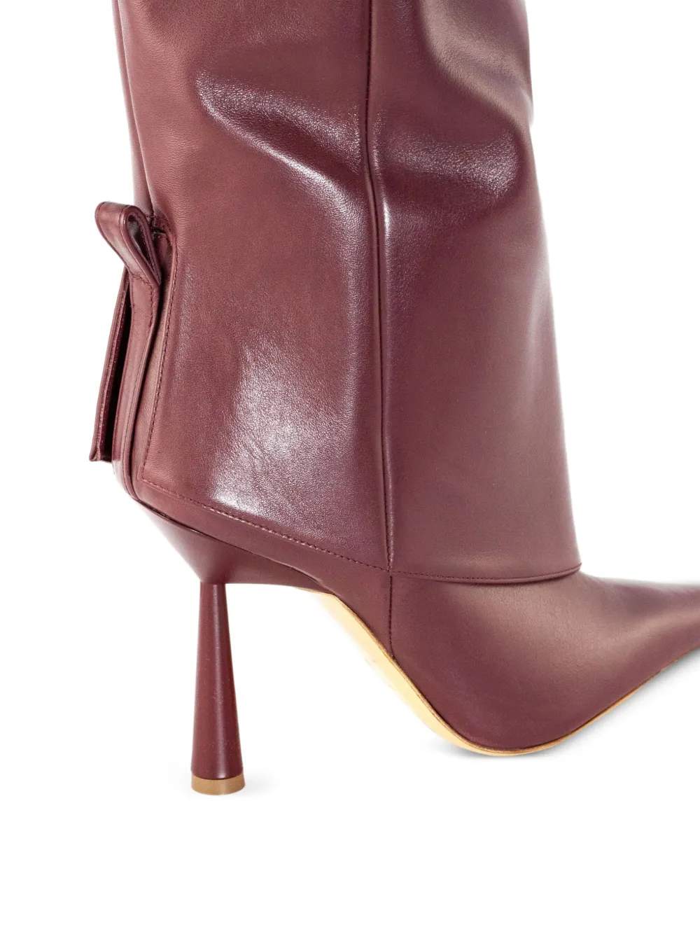 GIABORGHINI 110mm Ros31 leather knee-high boots Red