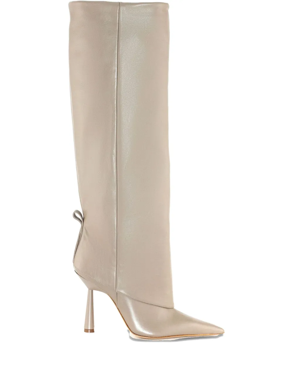GIABORGHINI 110mm Ros31 knee-high boots Neutrals