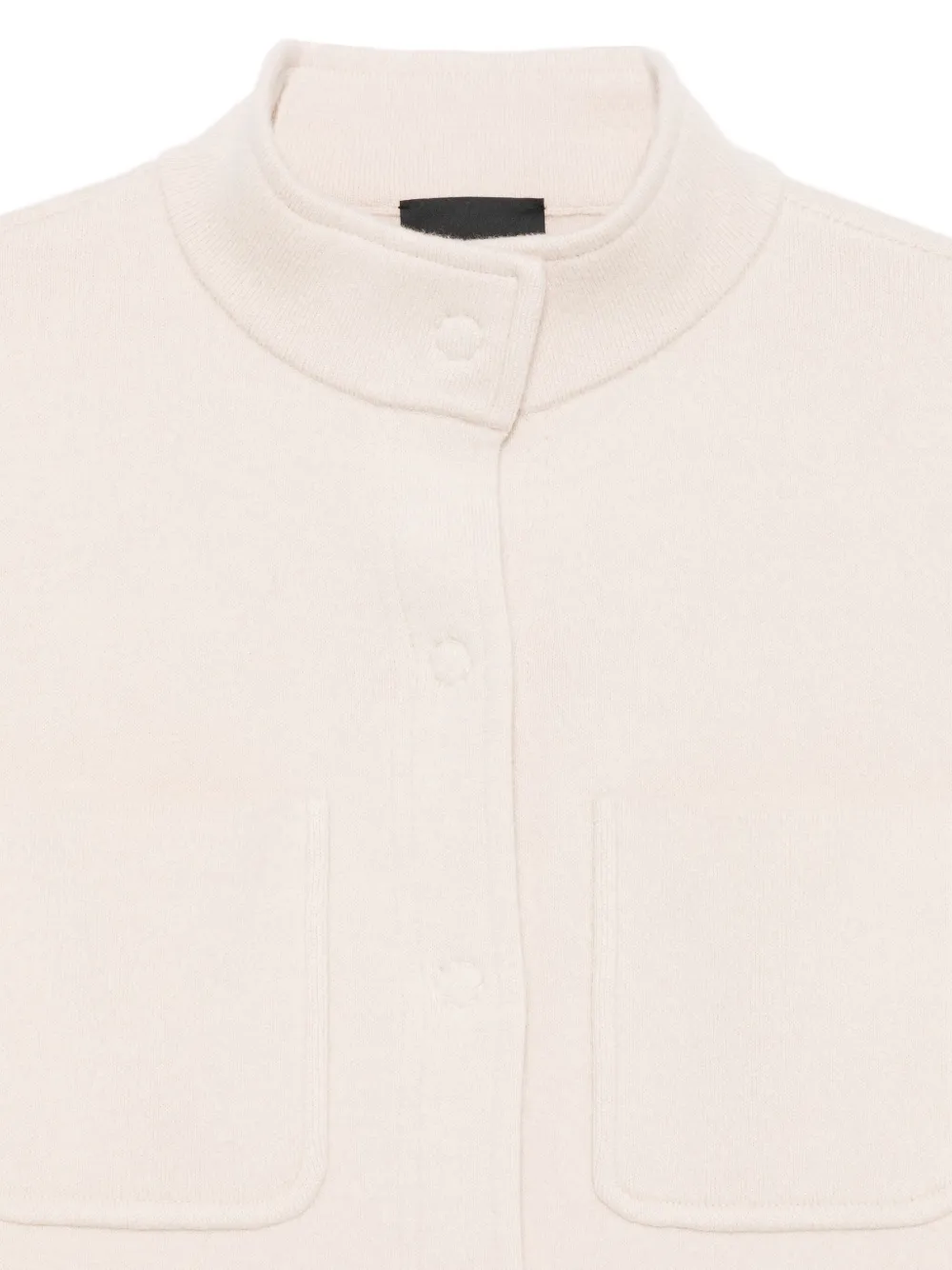 Anne Claire High-neck Patch-pocket Jacket In Multi