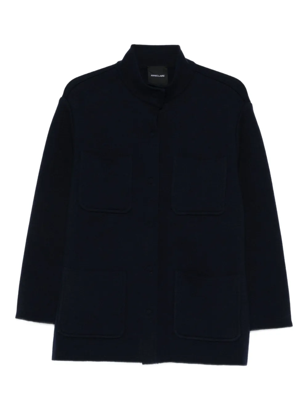 Anne Claire High-neck Jacket In Blue