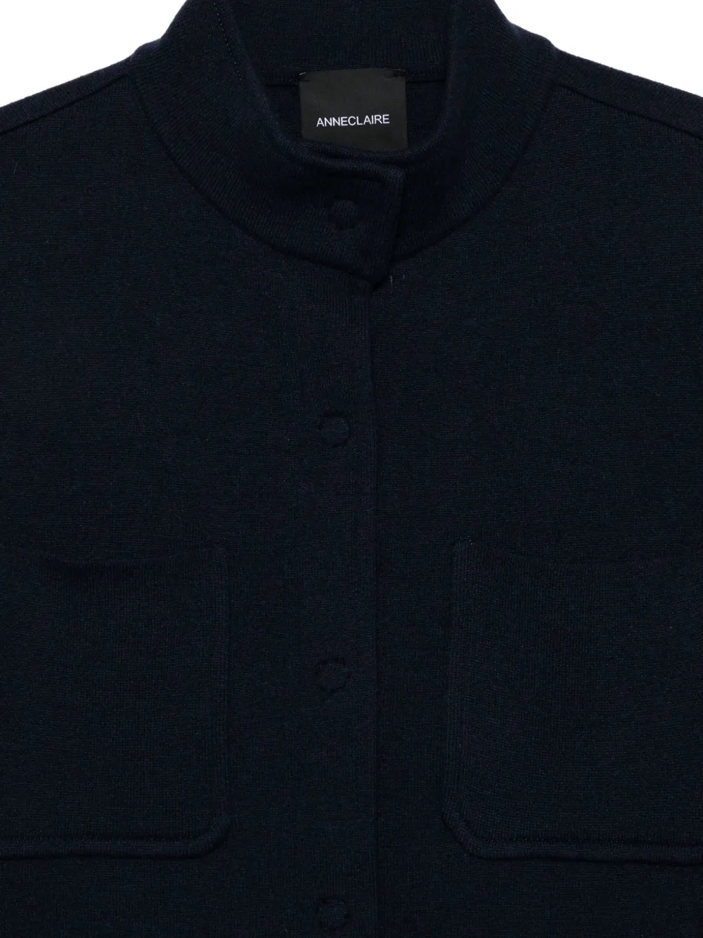 Anne Claire High-neck Jacket In Blue