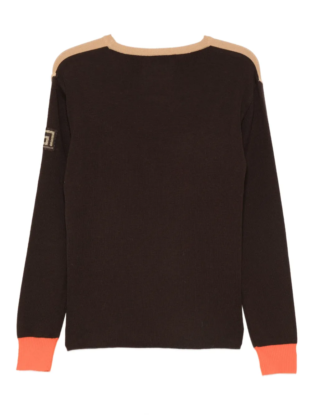 Versace Pre-Owned 2001-2002 colour-block crew-neck sweater | Image 2
