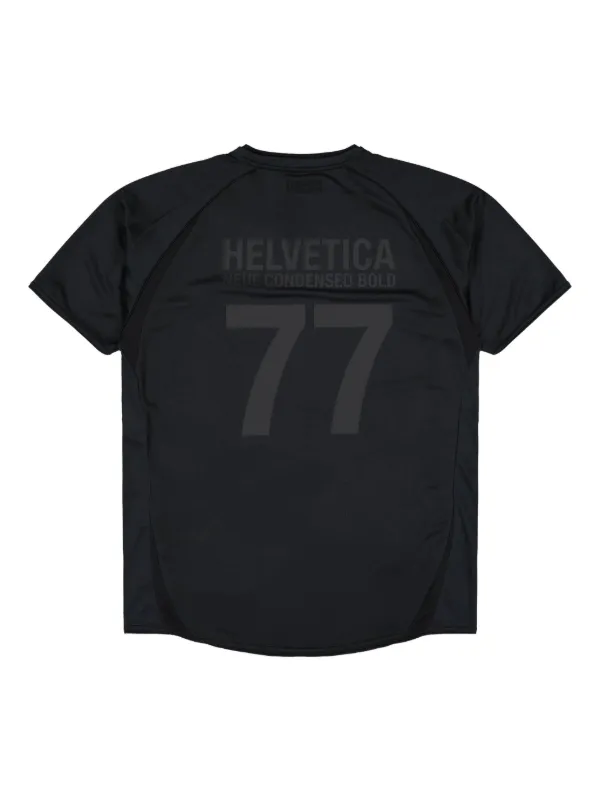 VETEMENTS Trademark Football V-neck Panelled Jersey | Black | FARFETCH