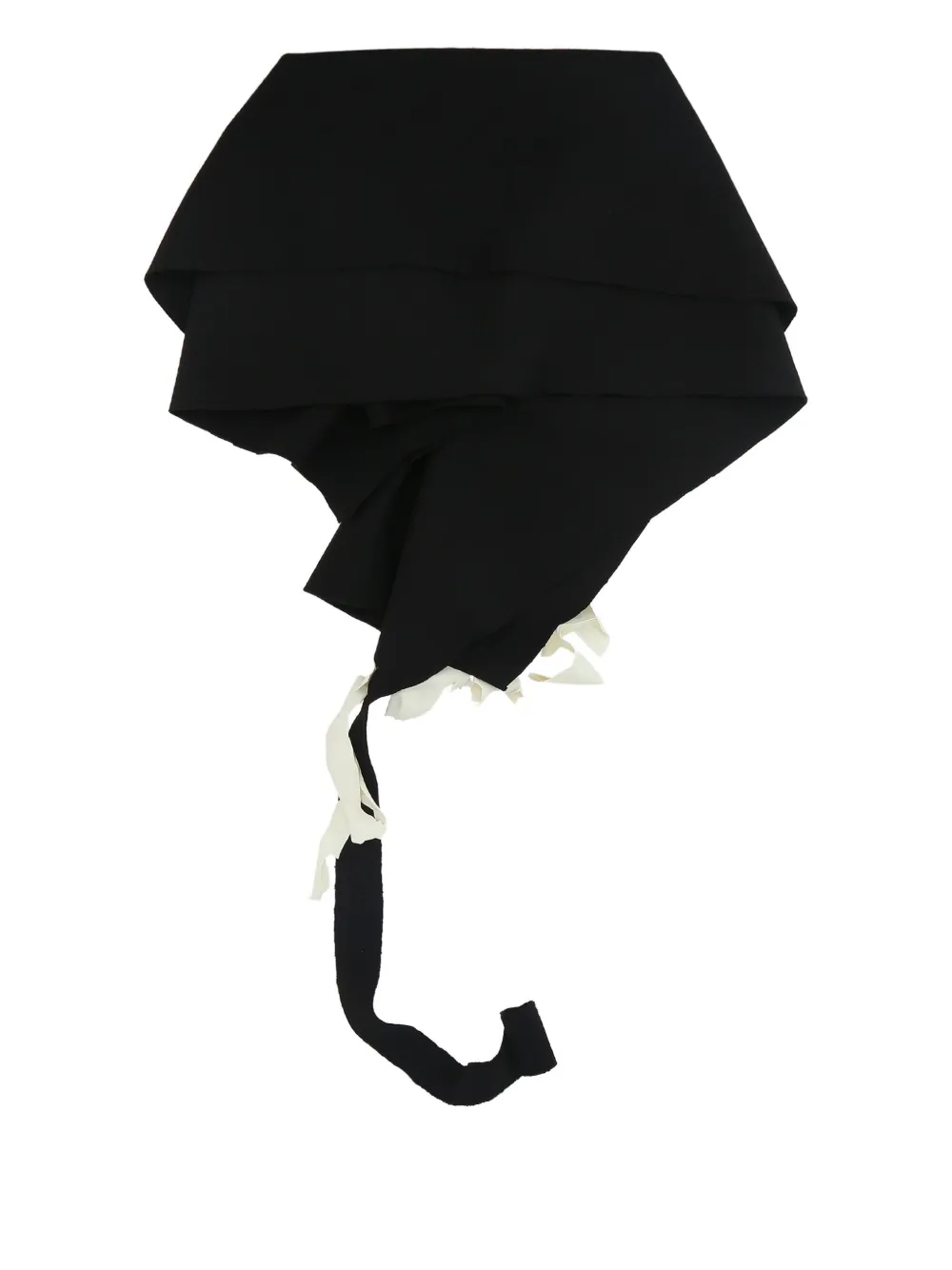 Maria Calderara snap-button closure contrasting-balloon fragments scarf - Zwart