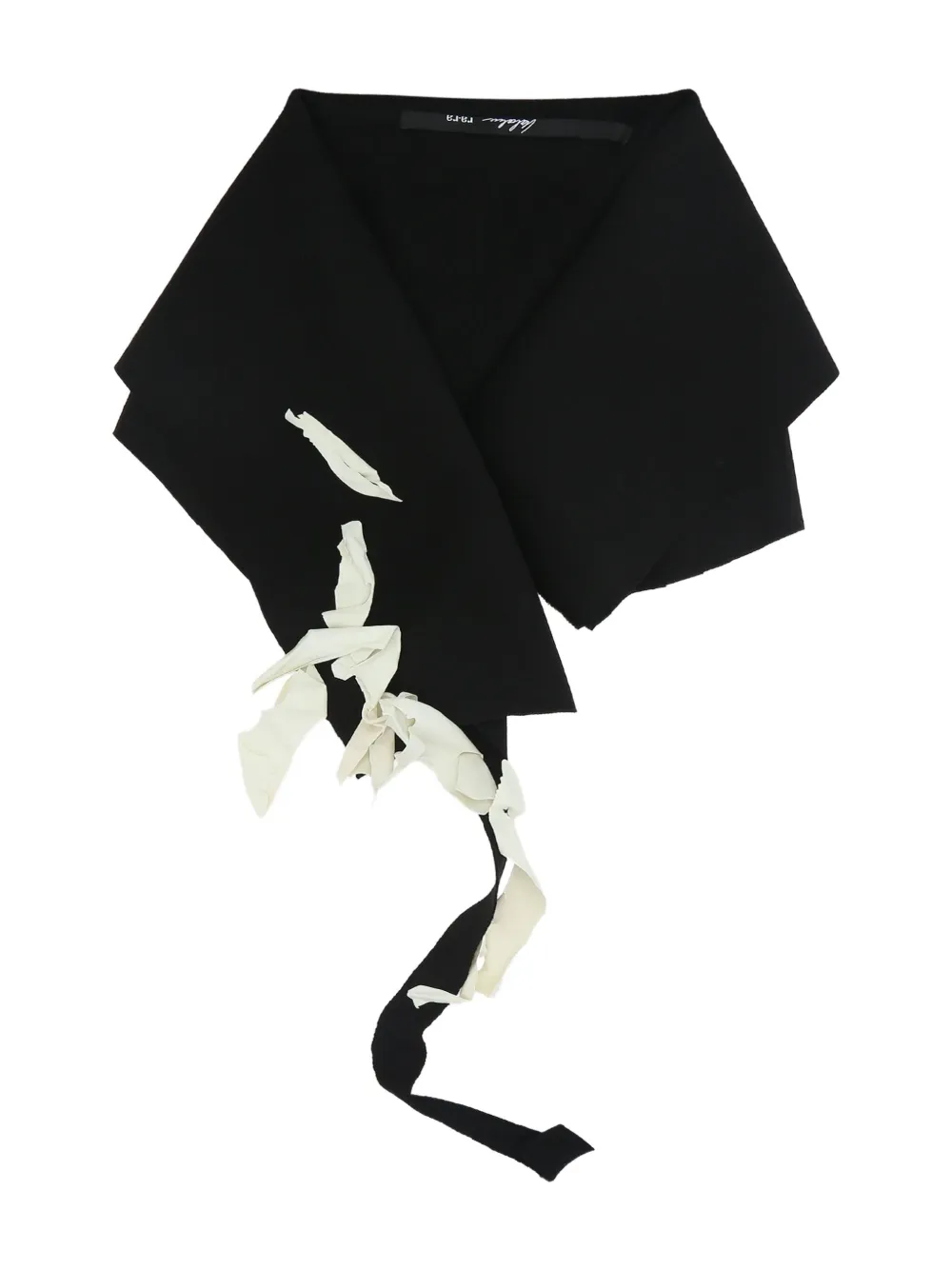 Maria Calderara snap-button closure contrasting-balloon fragments scarf | Black | Image 1