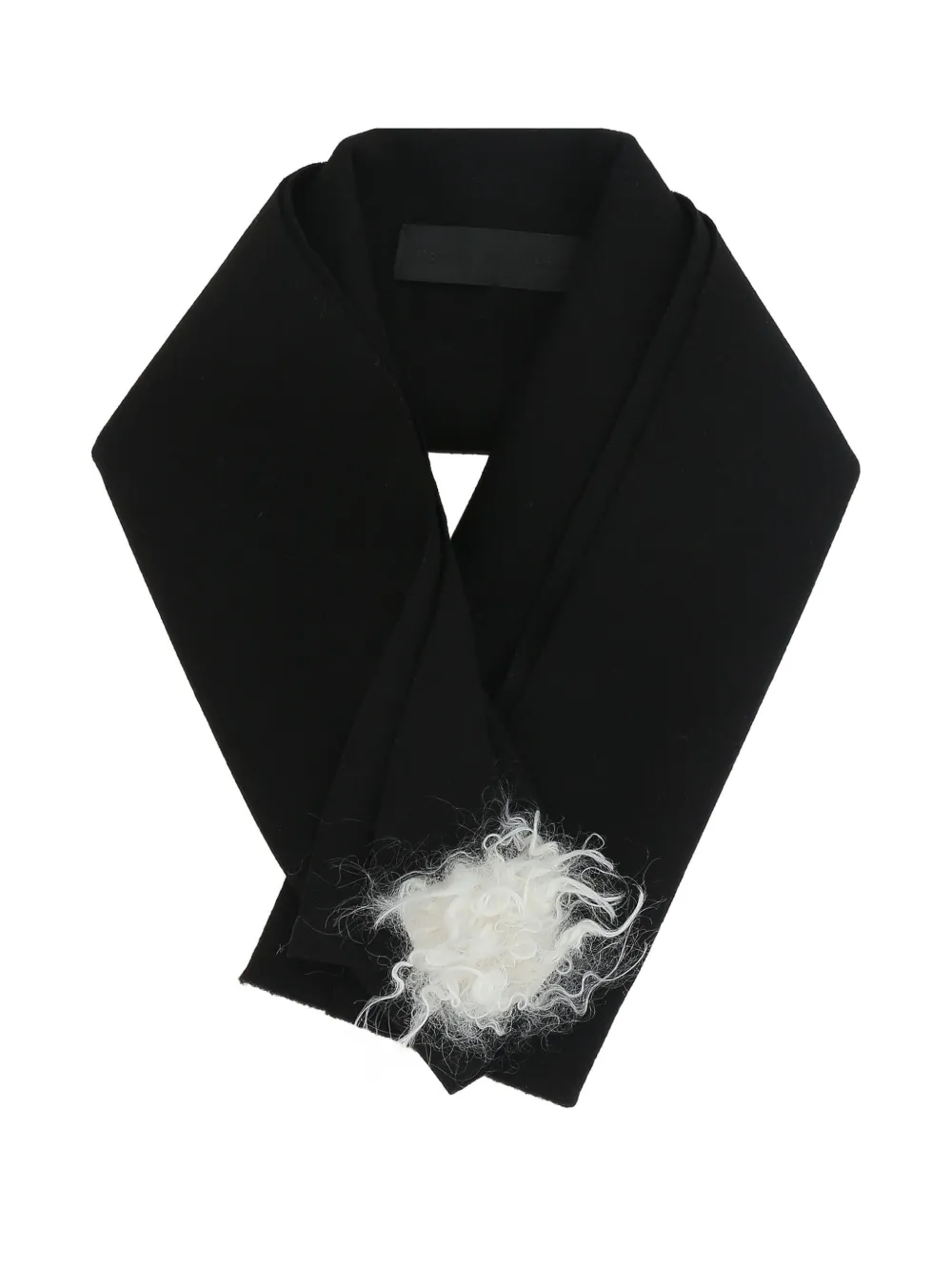 faux-fur embellished neck scarf