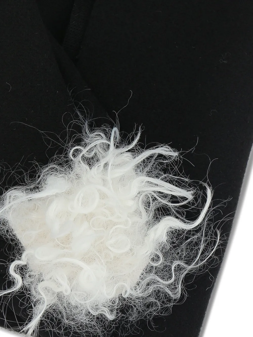 Maria Calderara Sjaal verfraaid met imitatiebont Zwart