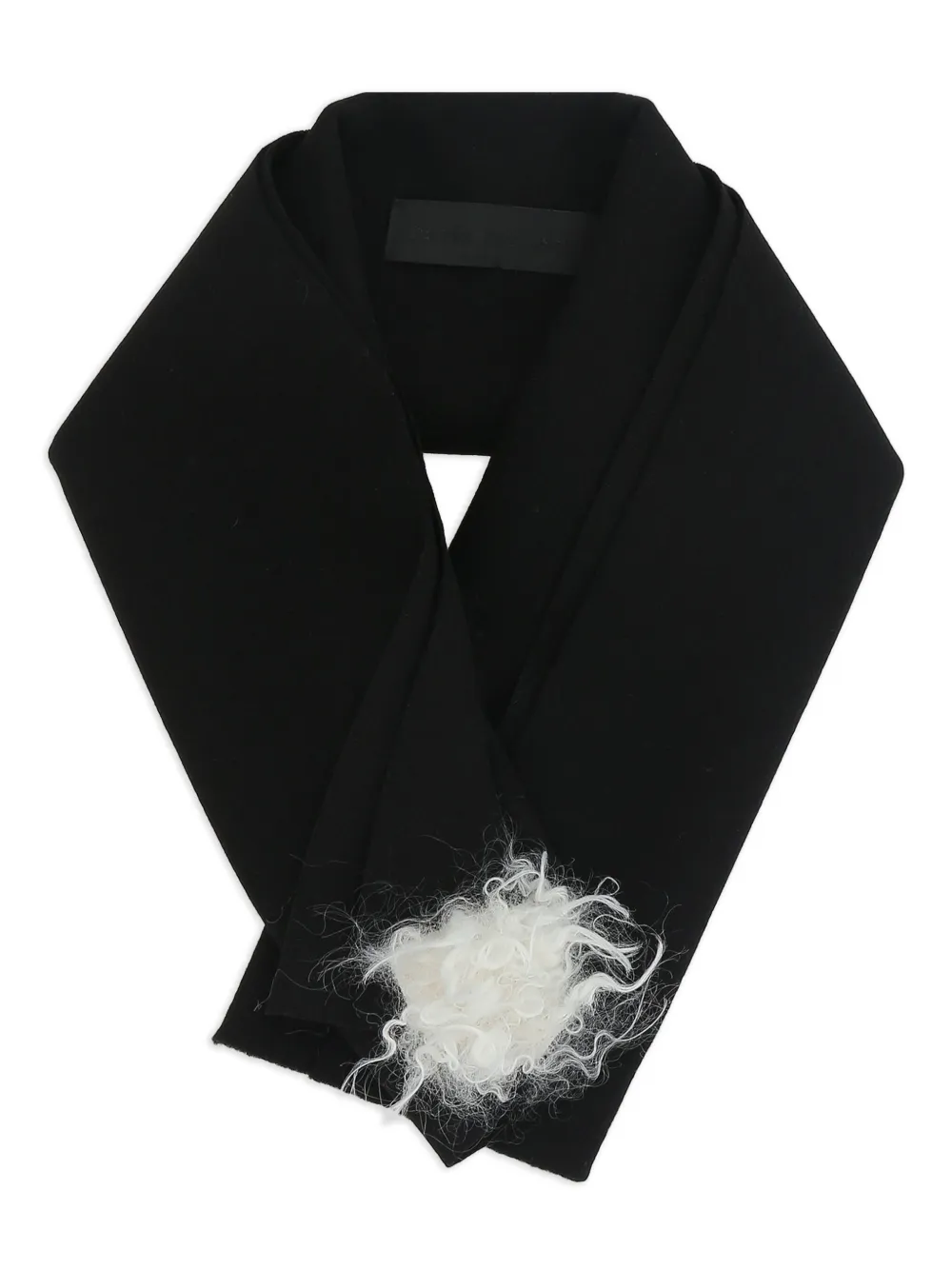 Maria Calderara faux-fur embellished neck scarf | Black | Image 1
