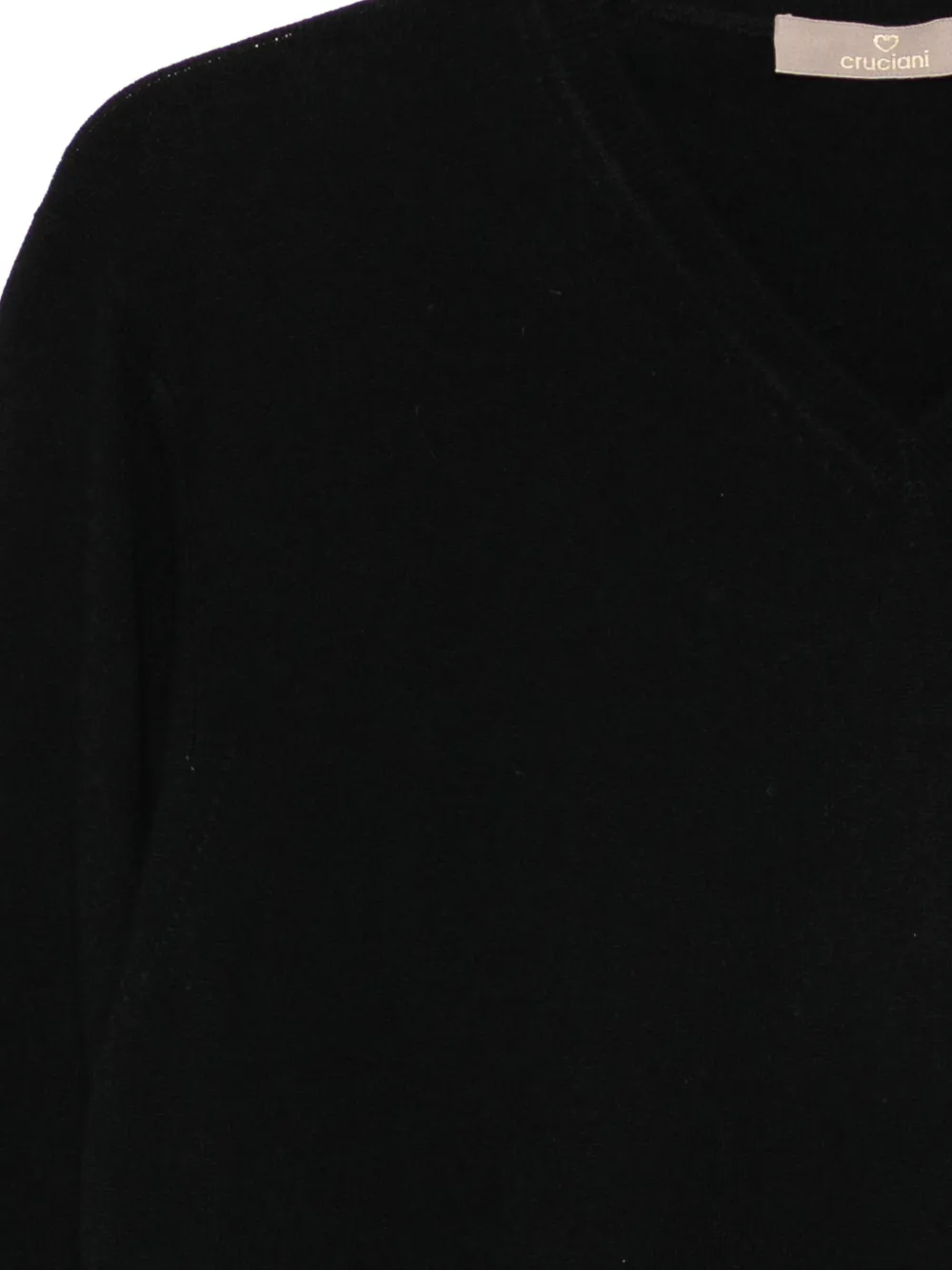  Cruciani Pull à Col V - Noir 