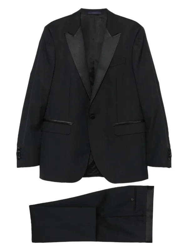 Lanvin Satin-trimmed Suit in Blue