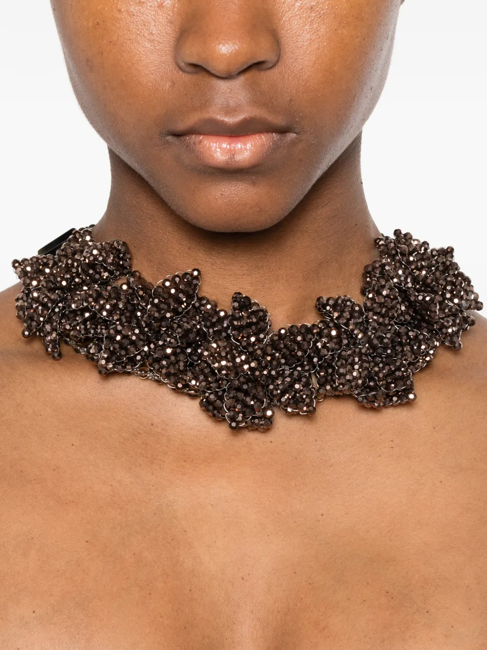  Night Market Beaded Necklace - Silver 