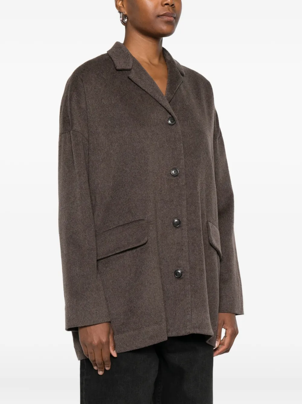 Private 0204 Buttoned Jacket In Brown