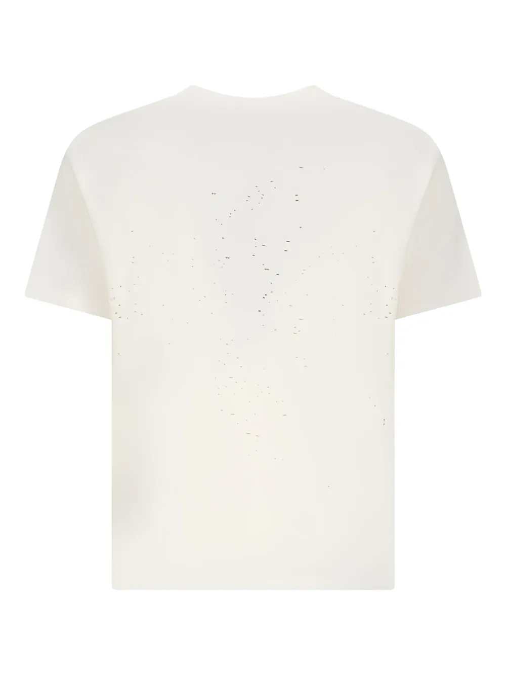Satisfy T-shirt met gerafeld detail en logoprint - Wit