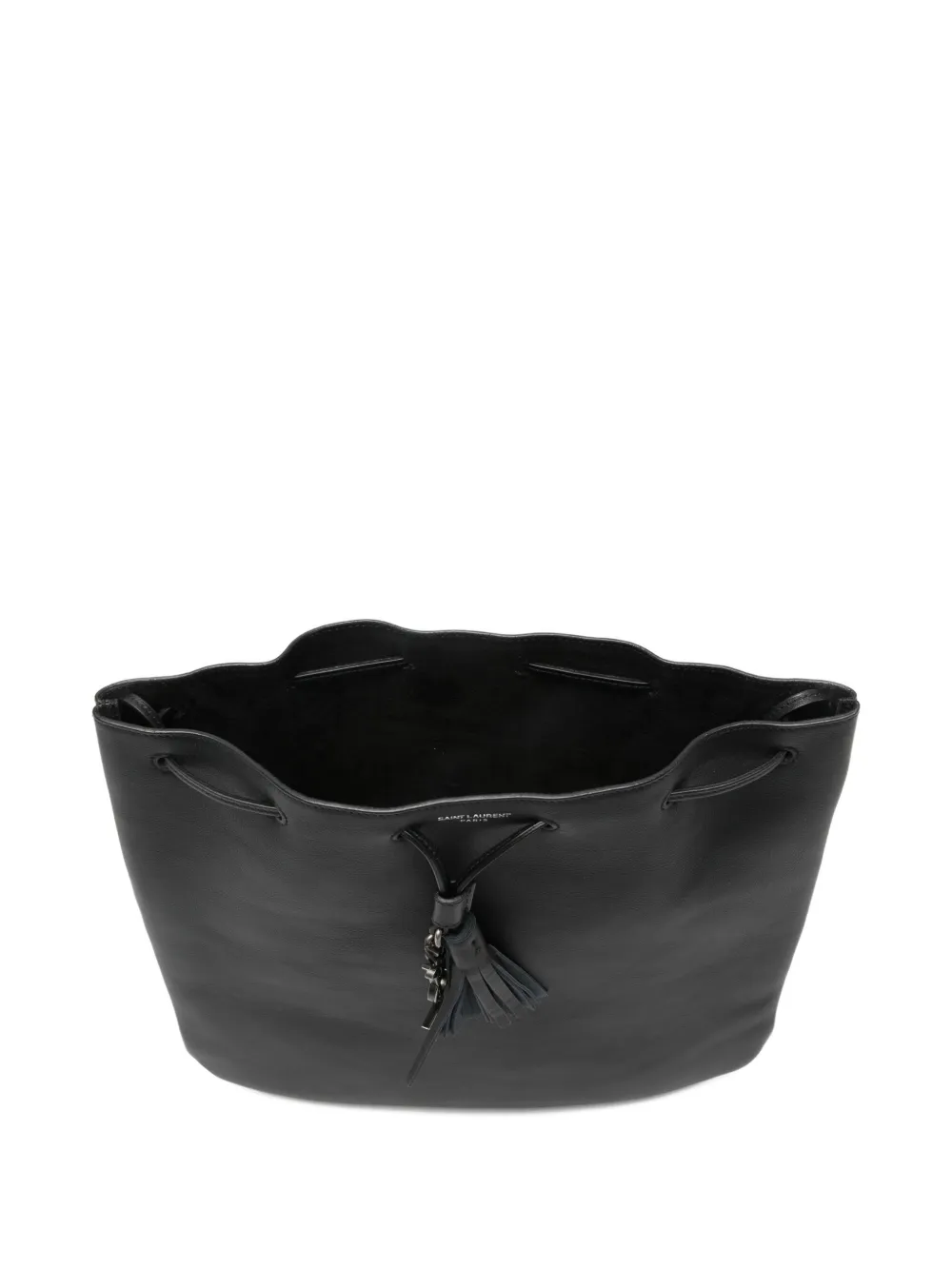 Saint Laurent Medium Jean Flat schoudertas met kwastje Zwart