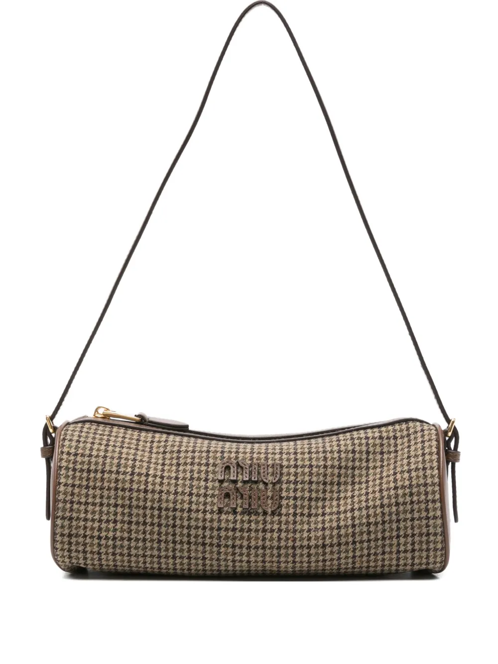 Miu Miu houndstooth shoulder bag | Brown | Image 1