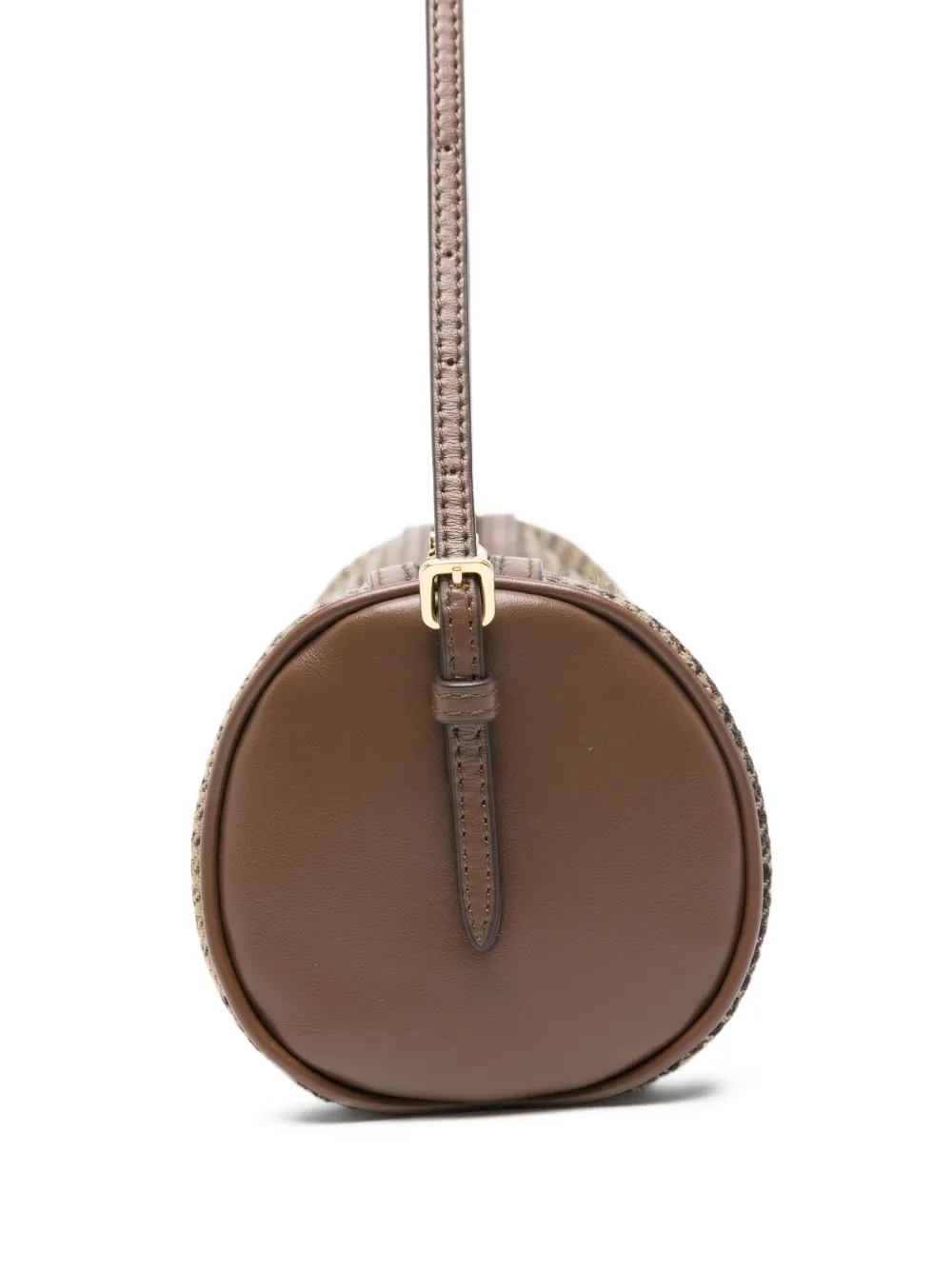 Miu Schoudertas met pied-de-poule print Bruin