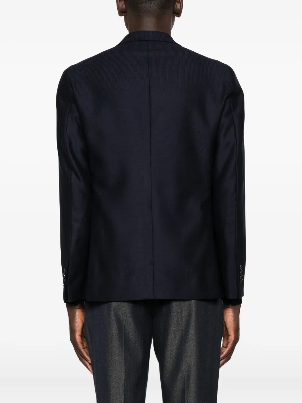 Tagliatore Double-breasted Patch-pocket Blazer In Black