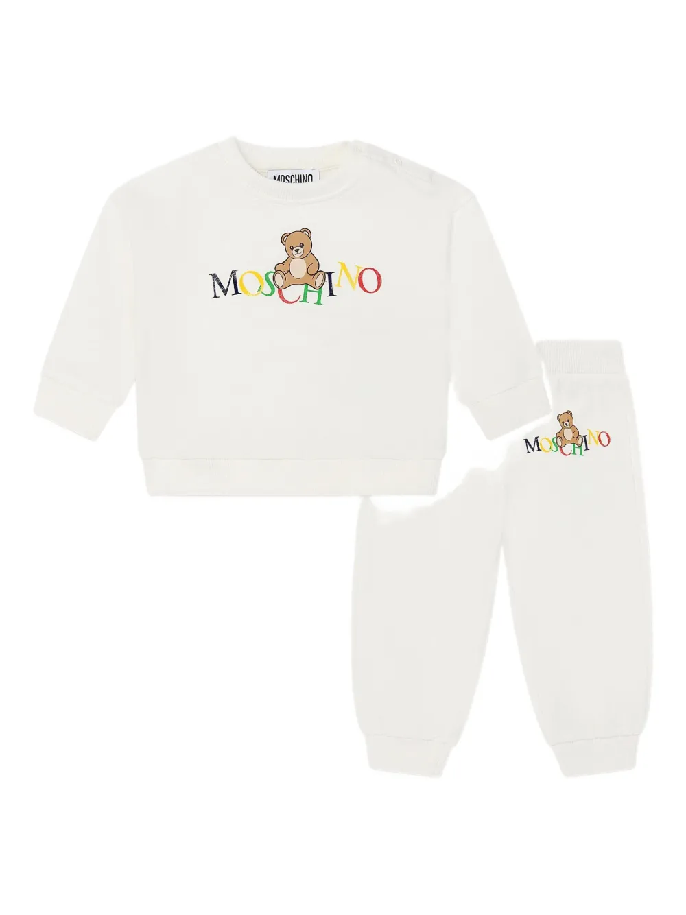 Moschino Teddy-print Tracksuit In White