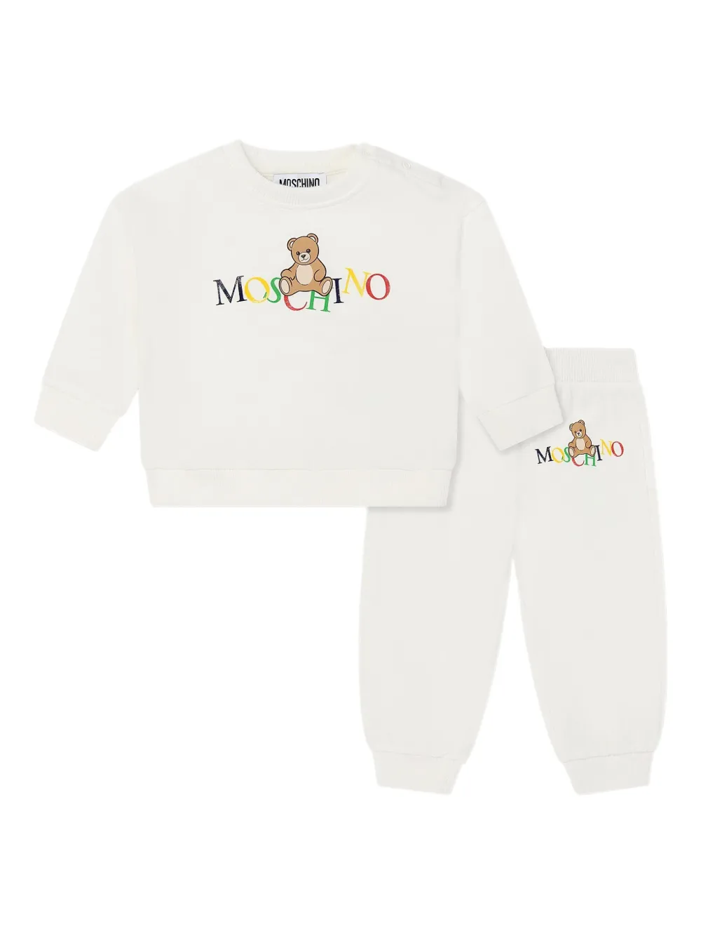 Moschino Kids teddy-print tracksuit | White | Image 1