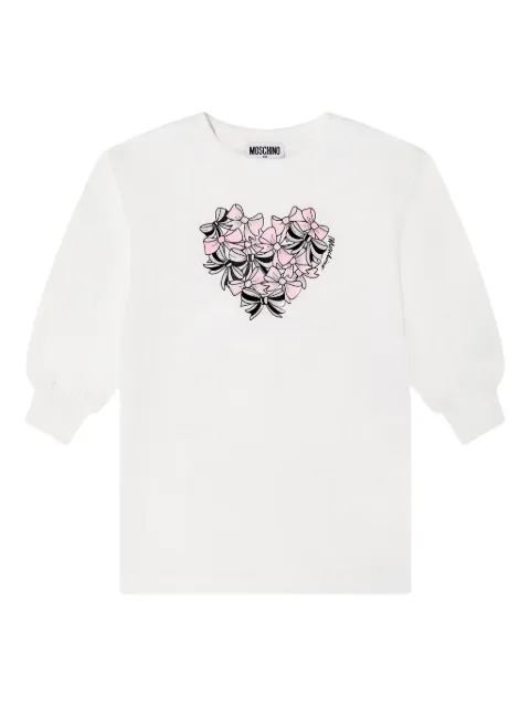 Moschino Kids vestido con moño estampado