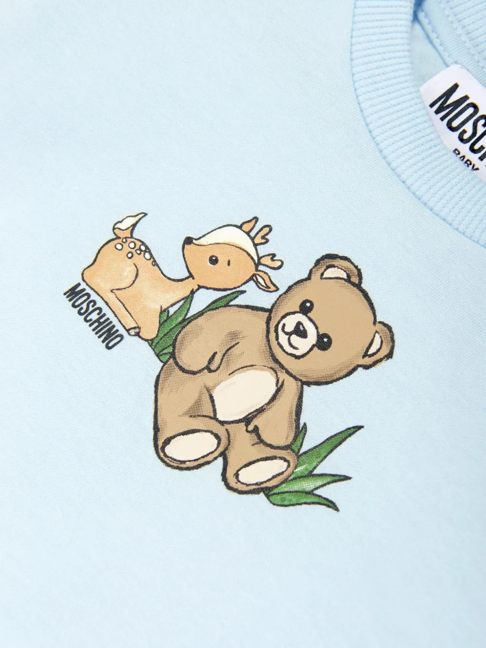 Moschino Kids T-shirt met grafische print Blauw