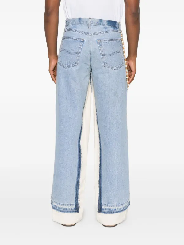 KARTIK RESEARCH デニム 28サイズ Kartik Research ビーズトリム ジーンズ | ブルー | FARFETCH JP