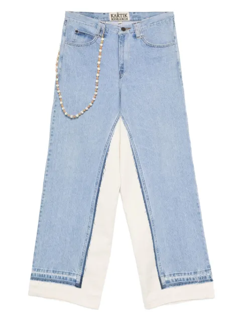Kartik Research bead-embellished panelled jeans