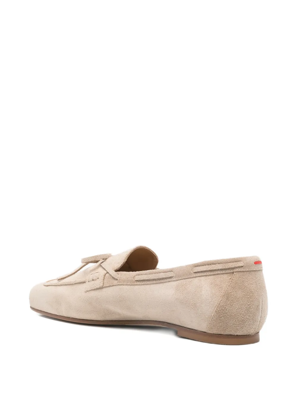 Aeyde Jasper gestrikte suède loafers Beige