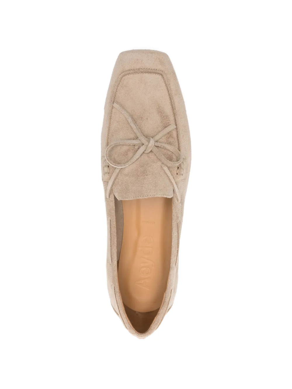 Aeyde Jasper gestrikte suède loafers Beige