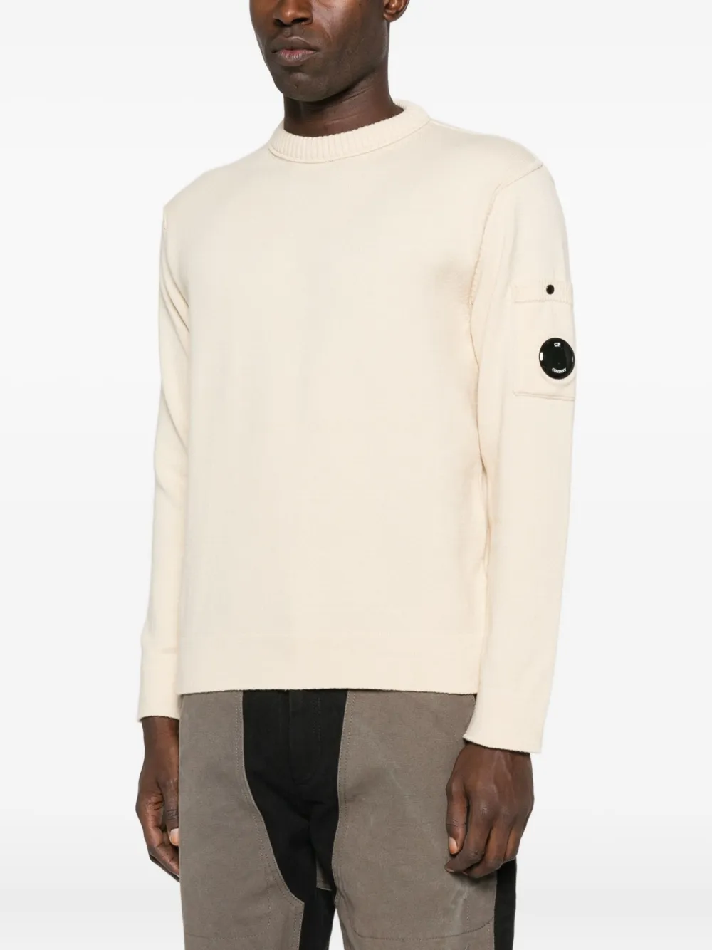 C.P. Company Trui met Lens-detail Beige