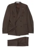 Tagliatore double-breasted wool suit - Brown